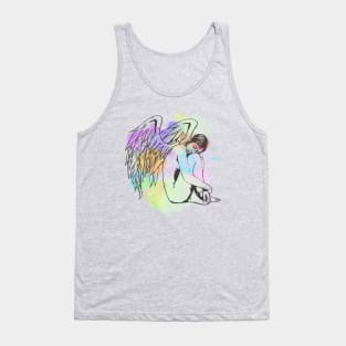 Watercolour Sleeping Angel Tank Top